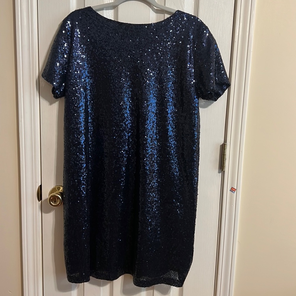 Lulus (L) .Sparkly Navy Blue Sequin dress